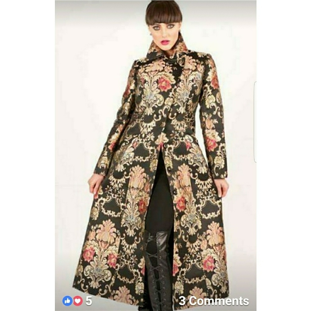 "Vintage" Simon Chang Floral Maxi Coat